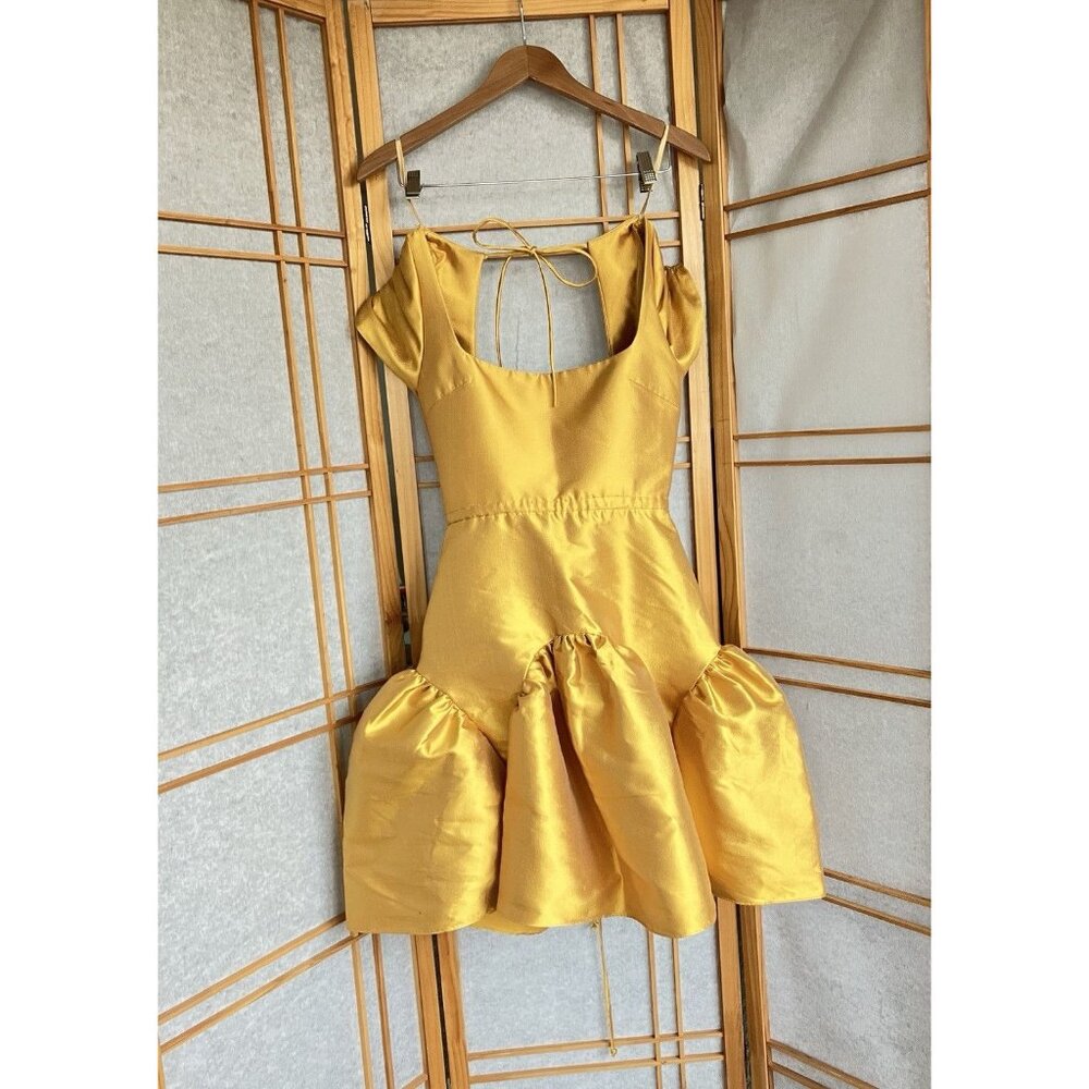 Elegant Yellow Mini Dress